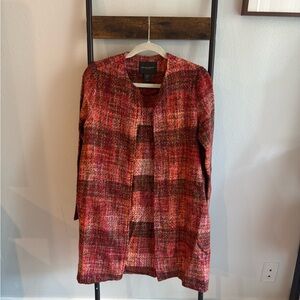 Christian Siriano Multicolor Plaid Coat